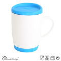 Novo osso China com tampa de silicone Mug